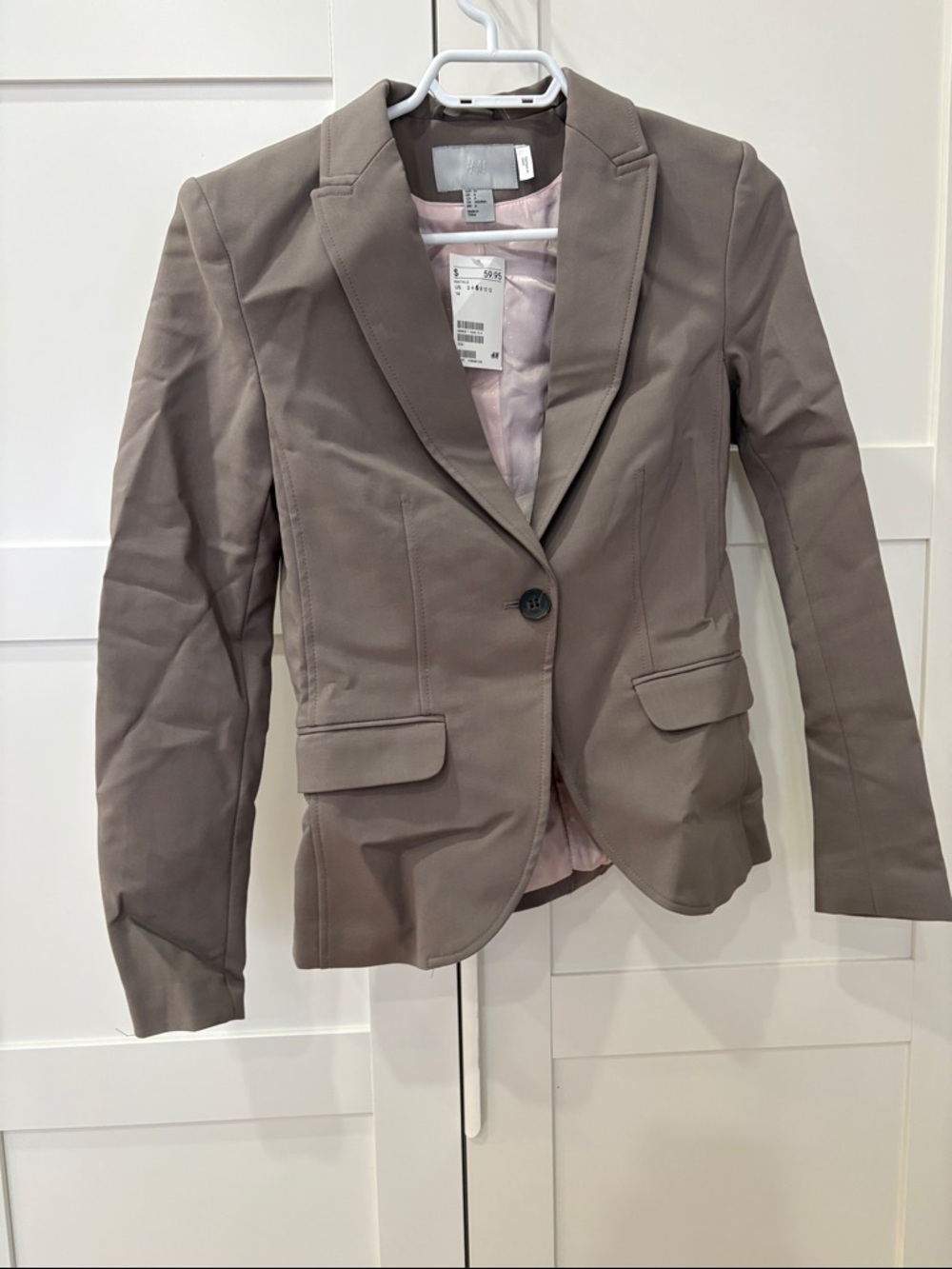 H&M Women's Single-Button Blazer - Taupe